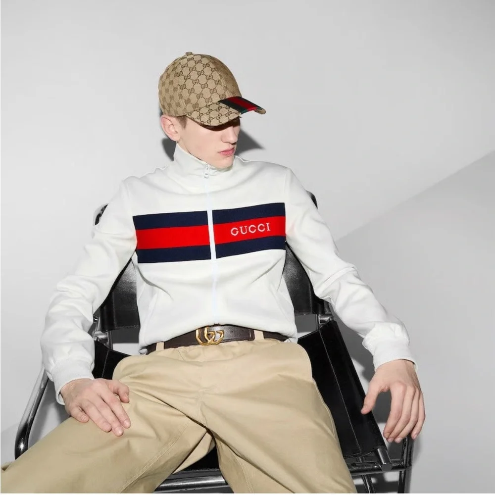 Gucci Web Stripe Technical Track Jacket sz L